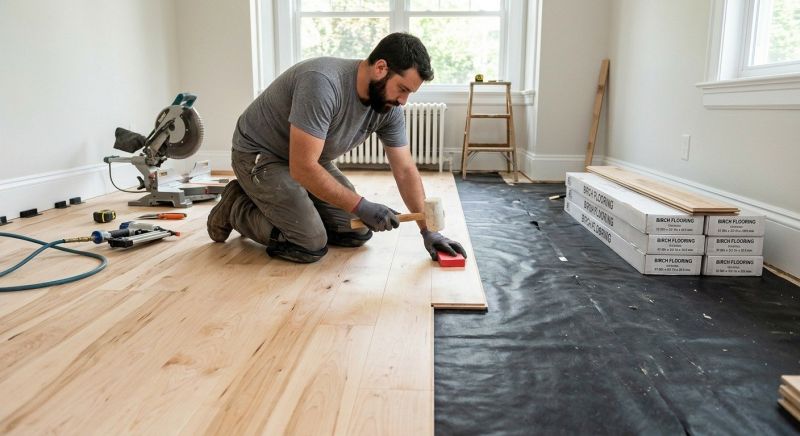 Birch Floor Installation in Calvert County, MD