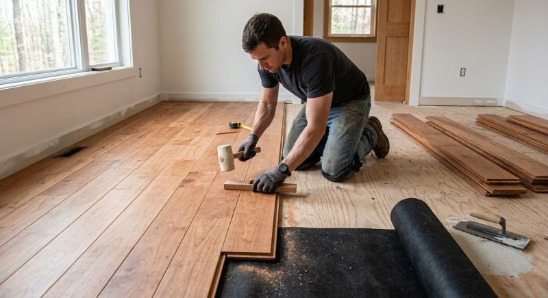 Cherry Floor Installation in Leonardtown, MD
