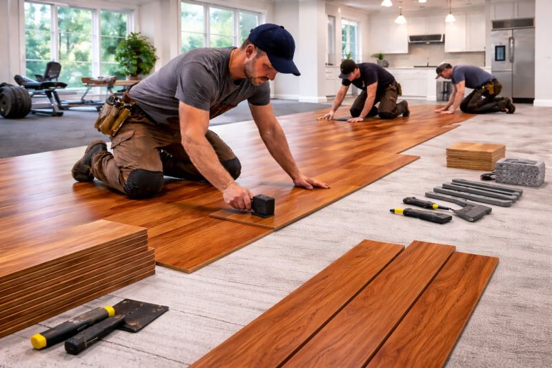 Cherry Floor Installation in Calvert County, MD