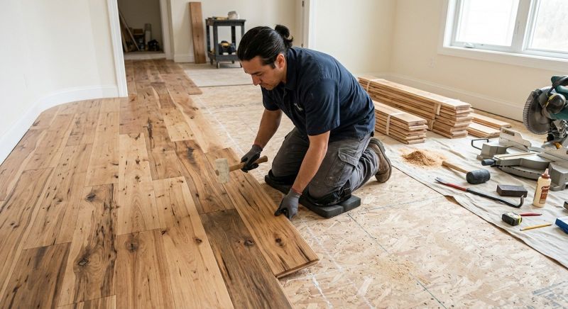 Hickory Floor Installation in Calvert County, MD