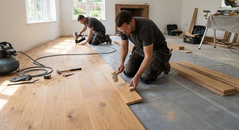 Oak Floor Installation in Chesapeake Beach, MD