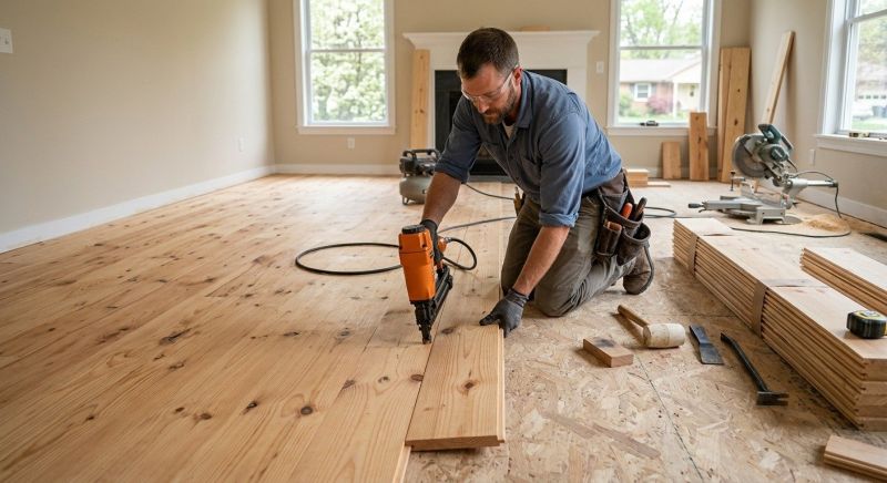 Pine Floor Installation in Calvert County, MD