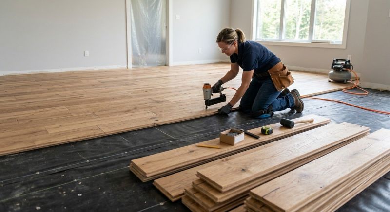 Wide Plank Floor Installation in Calvert County, MD
